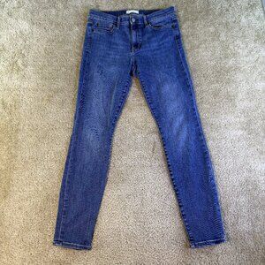 Gap 1969 Womens True Skinny Mid Rise Jeans Size 30r Blue Stretch F295